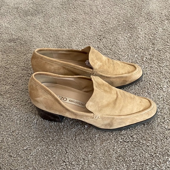 Enzo Angiolini Camel Suede Loafer Sz 7.5 - Picture 1 of 5
